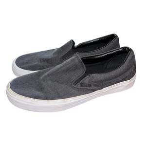 Vans Classic Slip-On shoes Herringbone black gray (men’s 9.5 / women’s 11)